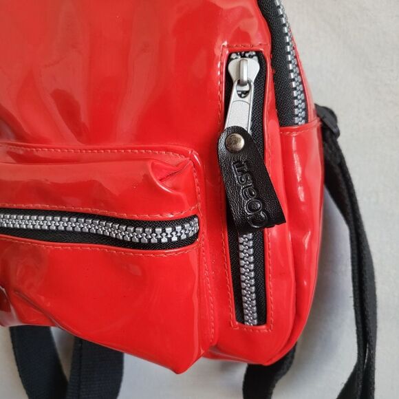 Mini Cherry Red PVC Backpack Coast to Coast 7x8x3 - Picture 3 of 8